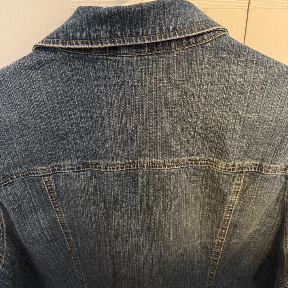 St Johns Bay Women’s L Blue Jeans Denim Cotton Blend Jacket Coat Spring Fall - Picture 9 of 16